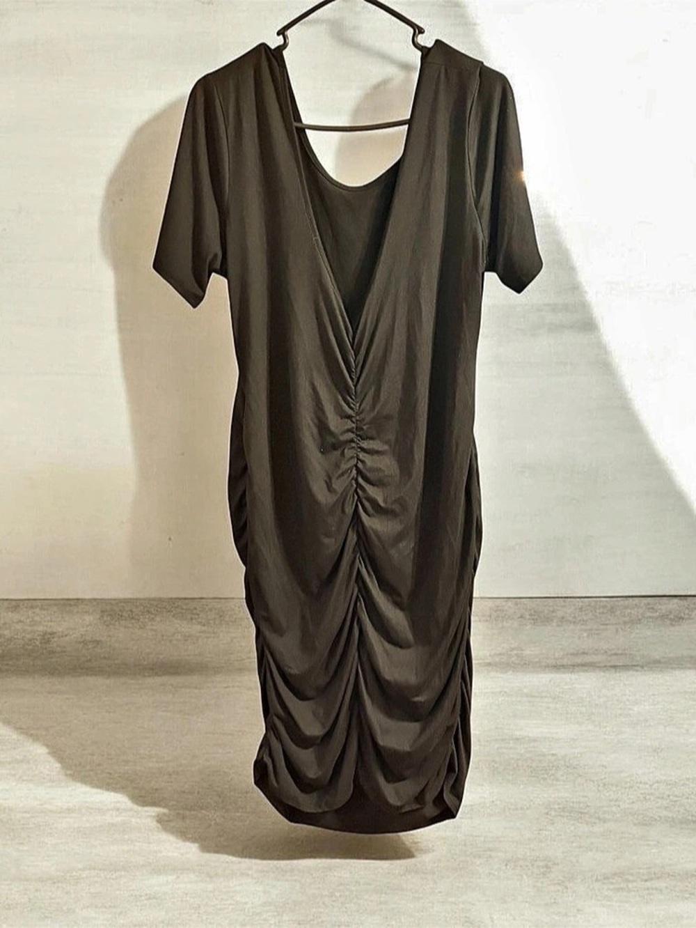Ruched Dress in Black